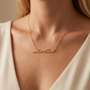 Personalisierte Doppelnamen-Halskette, vergoldetes Sterlingsilber, Herz-Namensschild, individueller Schmuck mit zwei Namen