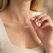 Personalisierte Hindi-Namenskette, Sterlingsilber-Devanagari-Anhänger, individueller Sanskrit-Schmuck