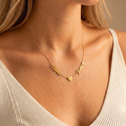 Personalisierte Doppelnamenskette mit Herz, individueller Schmuck mit Paarnamen, romantisches Geschenk für Ehefrau