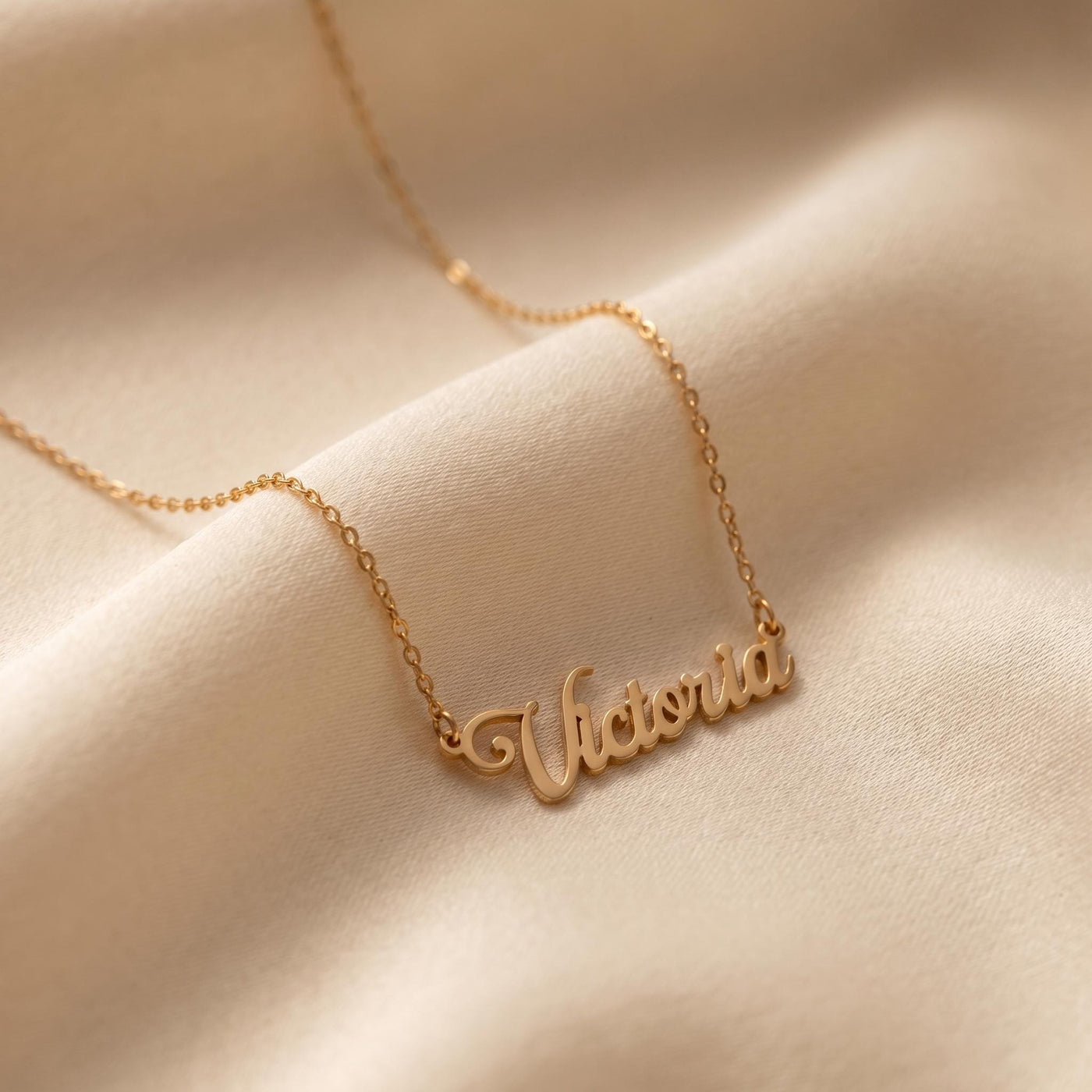 Namenskette personalisiert Schreibschrift für Damen, Sommerschmuck
