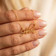 Personalisierte Namenskette für Mama, personalisierter Layering-Schmuck, minimalistischer Schriftzug-Anhänger