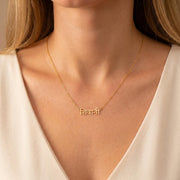 Personalisierte Hindi-Namenskette, Sterlingsilber-Devanagari-Anhänger, individueller Sanskrit-Schmuck