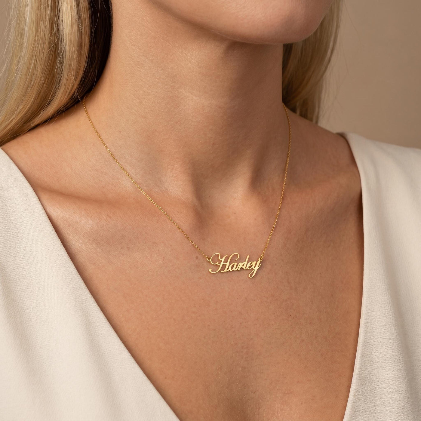Personalized Name Necklace Minimalist Script Pendant
