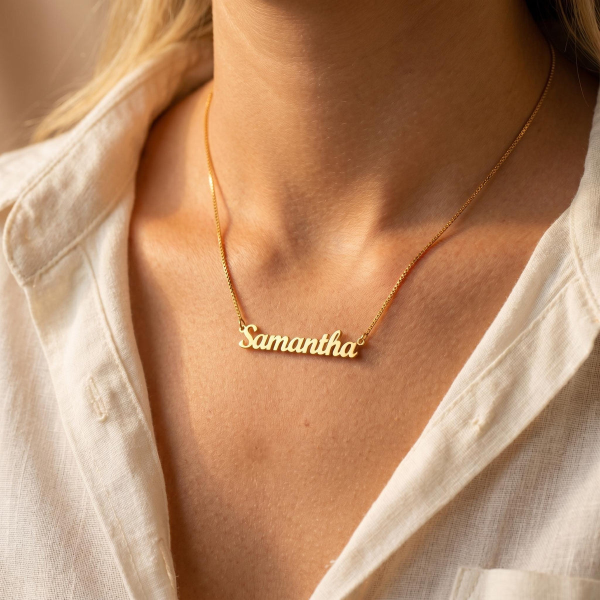 Personalized Cursive Name Necklace, Bridal Jewelry