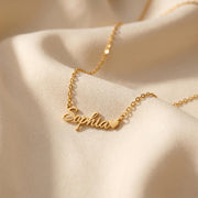 Custom Name Necklace with Heart, Cursive Pendant Personalized Gift for Girlfriend