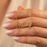 Personalized Name Necklace Minimalist Script Pendant